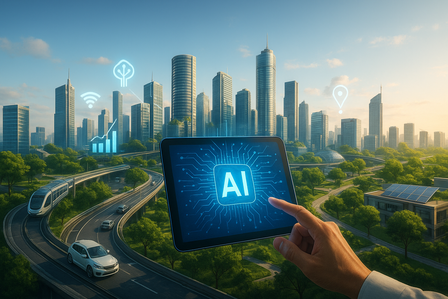 AI-based air quality monitoring in an urban area